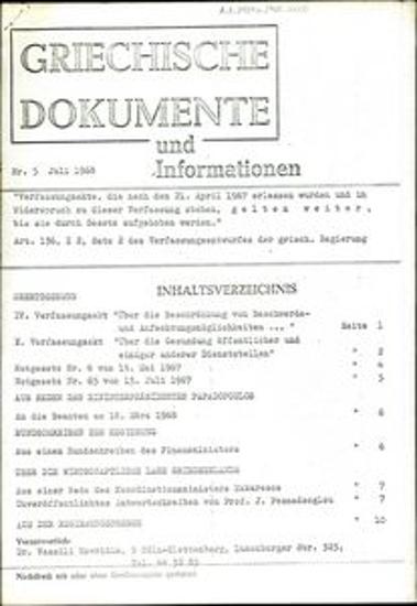 Griechische Dokumente und Informationen