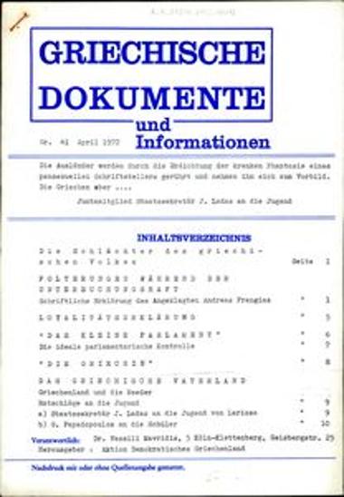 Griechische Dokumente und Informationen