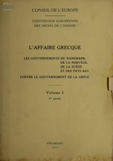 L' Affaire Grecque (vol.I, prt.1)