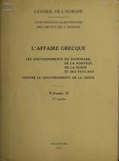 L' Affaire Grecque (vol.ΙΙ, prt.1)