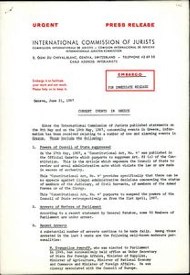 Current events in Greece