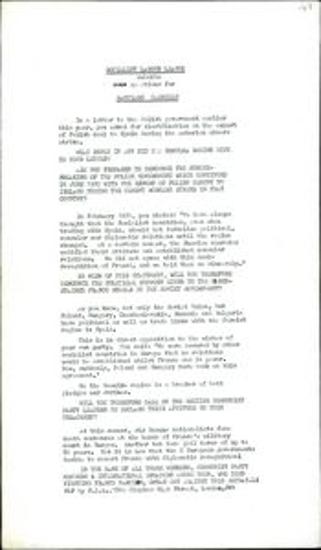 Complaint about the stance of socialist countries towards the Franco dictatorship