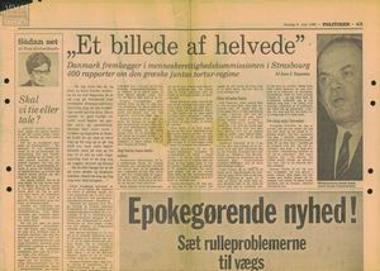 Απόκομμα τύπου σχετικά με τη δικτατορία