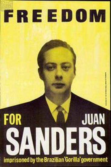 Αφίσα συμπαράστασης στον Juan Sanders