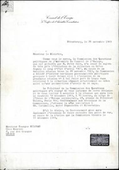 Letter to G. Mylonas