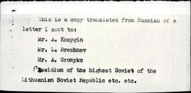 Correspondence between Stratis Someritis and Fr. Gurvitz