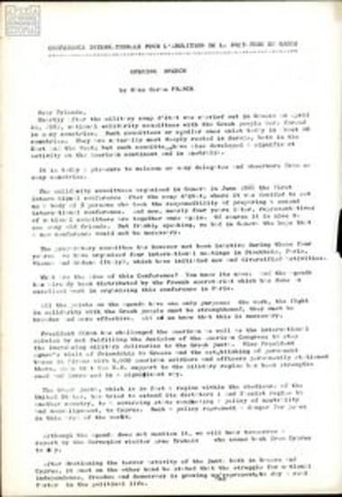 Keynote speech by Hans Goran Franck