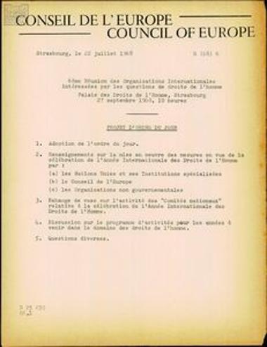 Material from the 6th Assembly of International Human Rights Organisations