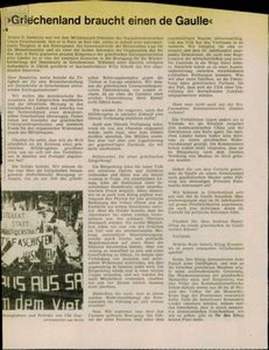 Interview with S. Someritis in a Swiss newspaper