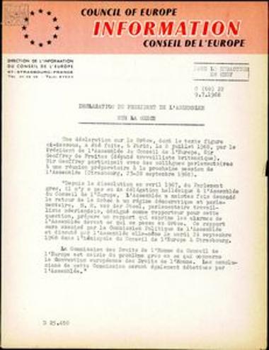 Press releases on Greece