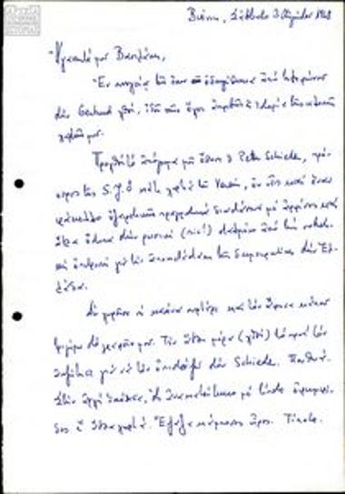 Correspondence between Vasilis Mavridis and A. Drosopoulos