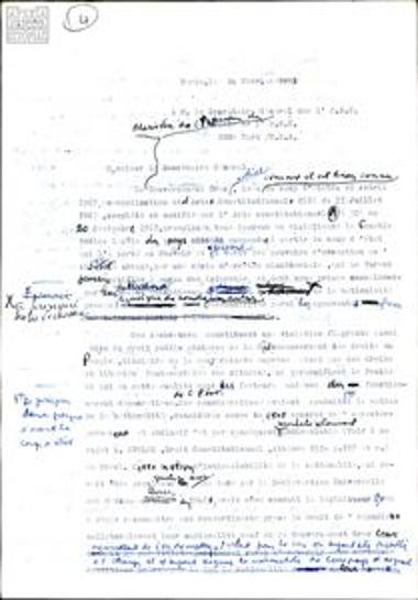 Letter drafts and letter to the UN Secretary General