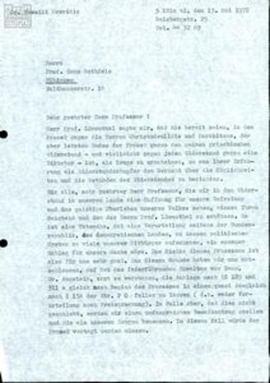 Αλληλογραφία Βασίλη Μαυρίδη με H. Rothfels