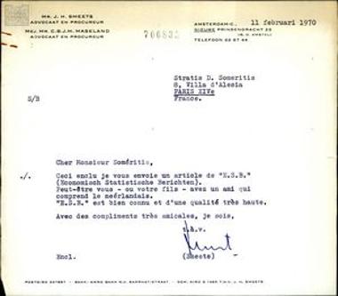 Article in the Dutch press entitled: 'Flirten met buitenlands kapitaal' (Flirting with the foreign capital)