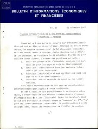 Bulletin d'informations économiques et financières