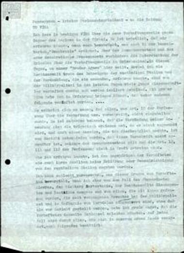 Απόσπασμα άρθρου και δηλώσεων σχετικά με πολιτικές διώξεις