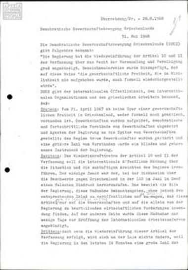 Statements, manifestos