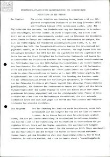 Press releases, press clippings