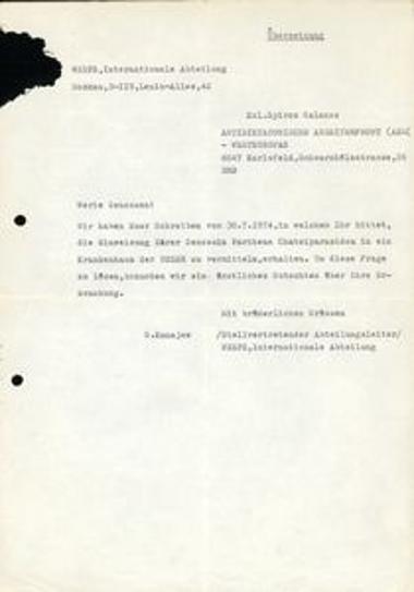 Correspondence between G. Kanajew and Sp. Galanos
