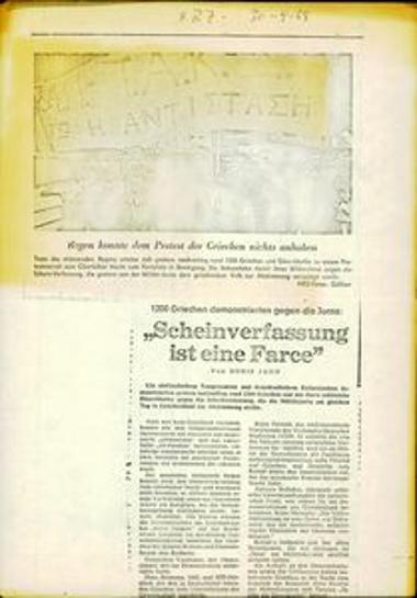 Articles in the German press about an anti-dictatorship protest in Düsseldorf