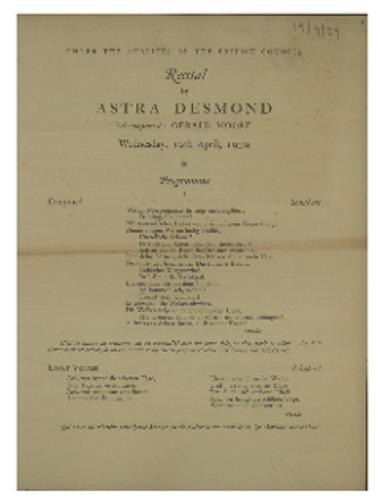Recital by Astra Desmond