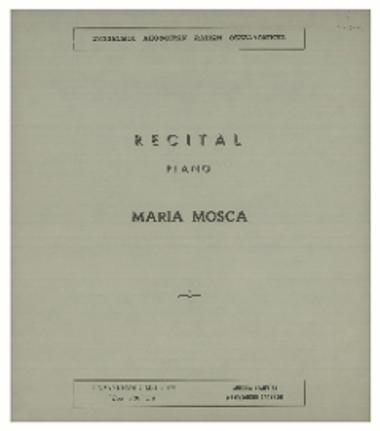 Recital piano Maria Mosca