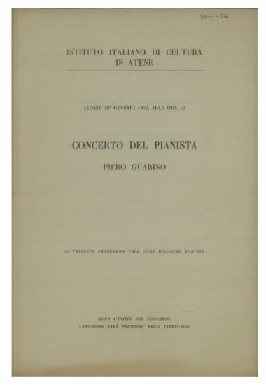 Concerto del pianista Piero Guarino