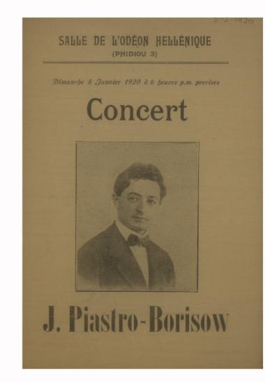 Concert J. Piastro-Borisow