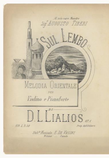 Sul Lembo: melodia orientale per violino e pianoforte, op. 1