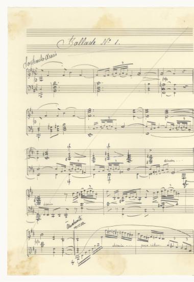 1e Ballade in H Moll fur Violine und Klavier
