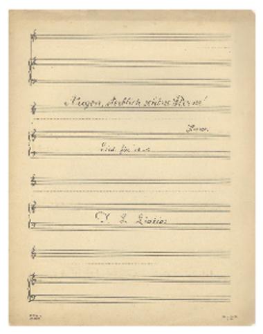 Augen, sterblich schone Sterne!: Lied fur Tenor
