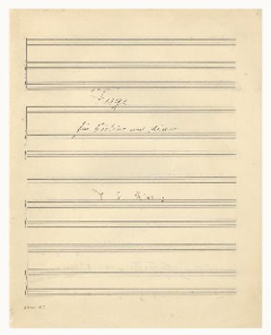 Fuge fur Violine und Klavier [Es-dur]