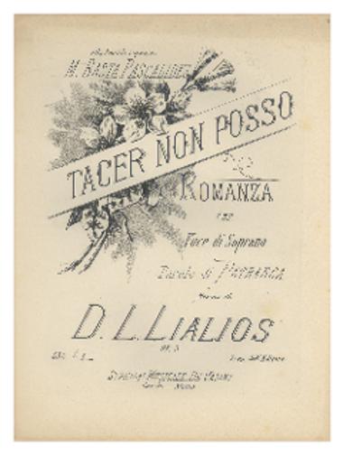 Tacer non posso: romanza per voce di soprano, op.3