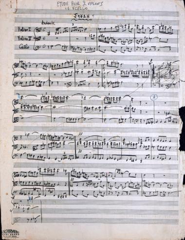 Etude pour 2 violons et cello