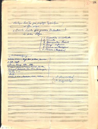 Δεύτερη σουΐτα για μεγάλη ορχήστρα σε έξι μέρη