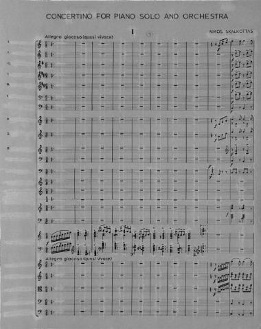 Concertino for piano solo and orchestra