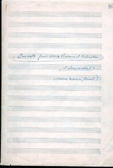 Concerto pour deux violons et orchestre (Kleine Partitur-Piano)