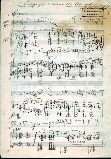 Largo für Violoncello Solo und Klavier