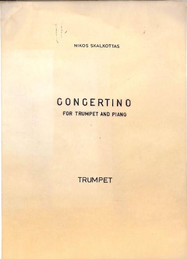 [Concertino (für Trumpete und Klavier-In einem satze)]