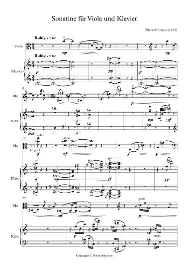 Σονατίνα για βιόλα και πιάνο (1969- 1971)