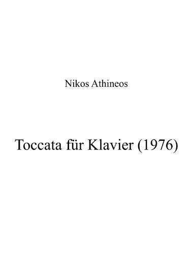 Toccata für Klavier (1976)