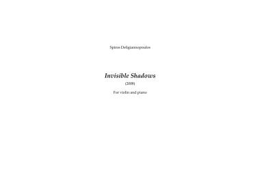 Invisible shadows: For violin and piano