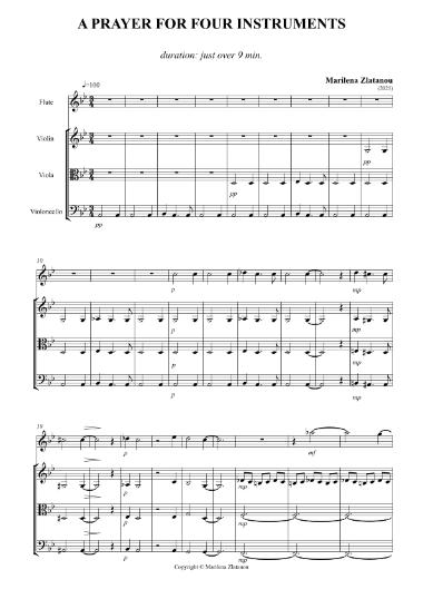 A prayer for four instruments