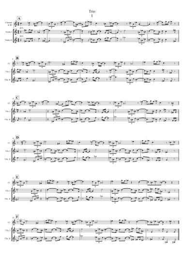 Trio  I [clarinet - violin I - violin II]
