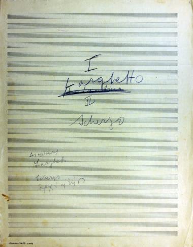 I Larghetto, II Scherzo