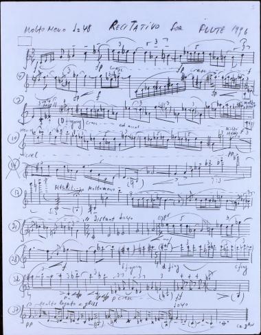 Recitativo for Flute