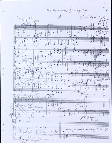 Ten Miniatures for Two Guitars