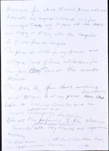 [Narkissos for oboe…]