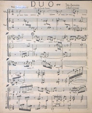 Duo: for violin & piano, op. 48