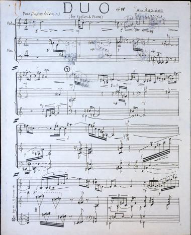 Duo: for violin & piano, op. 48